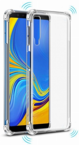 Samsung Galaxy A9 2018 Kılıf Silikon Köşe Korumalı Airbag Darbe Emici Kapak - Şeffaf