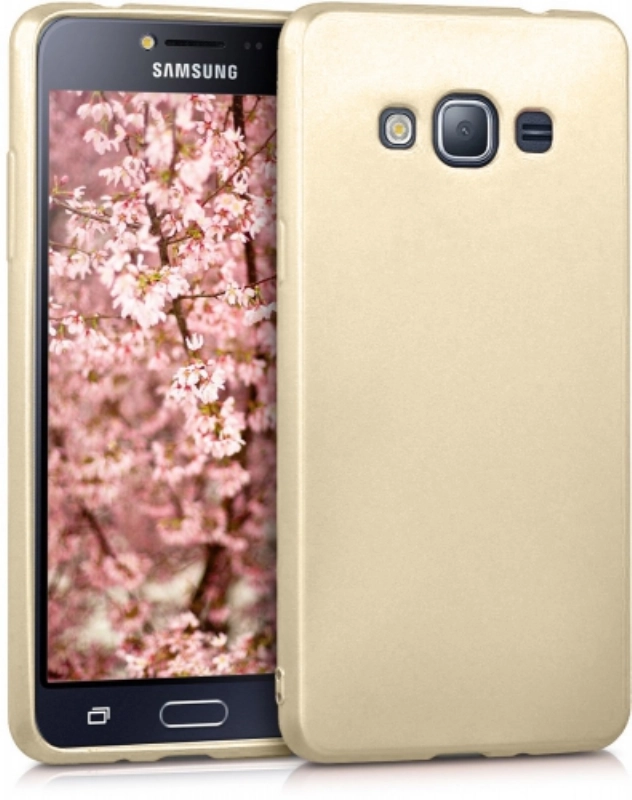 Samsung Galaxy Grand Prime Plus Kılıf İnce Soft Mat Renkli Esnek Silikon Kapak - Gold