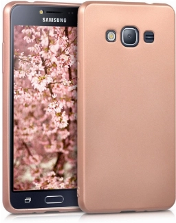 Samsung Galaxy Grand Prime Plus Kılıf İnce Soft Mat Renkli Esnek Silikon Kapak - Rose Gold