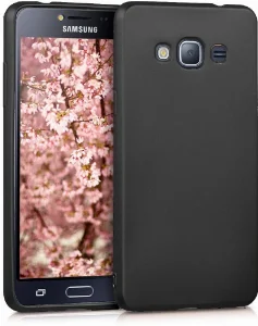 Samsung Galaxy Grand Prime Plus Kılıf İnce Mat Esnek Silikon - Siyah