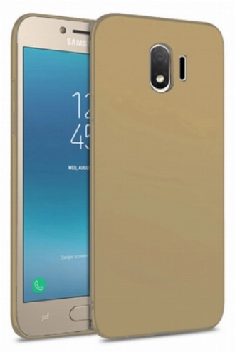 Samsung Galaxy J4 2018 Kılıf İnce Soft Mat Renkli Esnek Silikon Kapak - Gold