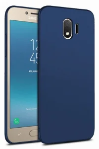 Samsung Galaxy J4 2018 Kılıf İnce Mat Esnek Silikon - Lacivert