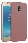 Samsung Galaxy J4 2018 Kılıf İnce Soft Mat Renkli Esnek Silikon Kapak - Rose Gold