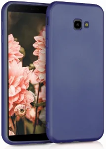 Samsung Galaxy J4 Plus 2018 Kılıf İnce Mat Esnek Silikon - Mavi