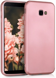 Samsung Galaxy J4 Plus 2018 Kılıf İnce Soft Mat Renkli Esnek Silikon Kapak - Rose Gold