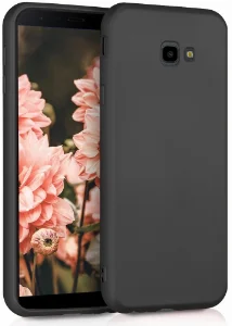 Samsung Galaxy J4 Plus 2018 Kılıf İnce Mat Esnek Silikon - Siyah