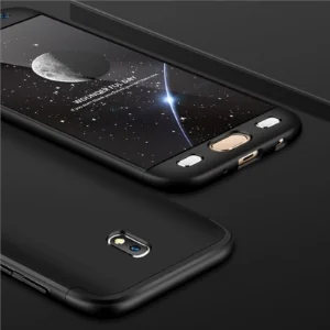 Samsung Galaxy J5 Pro Kılıf 3 Parçalı 360 Tam Korumalı Rubber AYS Kapak  - Siyah