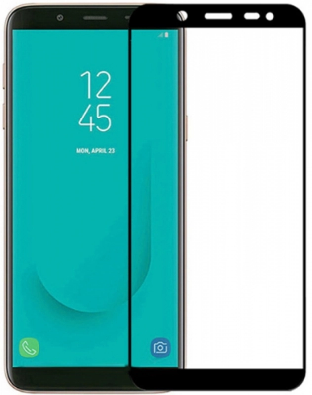 Samsung Galaxy J6 Plus 2018 Ekran Koruyucu Fiber Tam Kaplayan Nano - Siyah