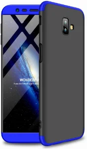 Samsung Galaxy J6 Plus 2018 Kılıf 3 Parçalı 360 Tam Korumalı Rubber AYS Kapak  - Mavi - Siyah