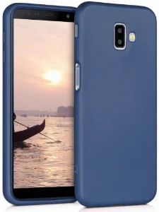 Samsung Galaxy J6 Plus 2018 Kılıf İnce Mat Esnek Silikon - Mavi