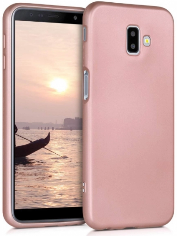 Samsung Galaxy J6 Plus 2018 Kılıf İnce Soft Mat Renkli Esnek Silikon Kapak - Rose Gold