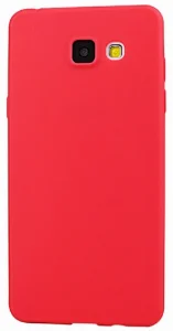 Samsung Galaxy J7 Prime 2 Kılıf İnce Mat Esnek Silikon - Kırmızı