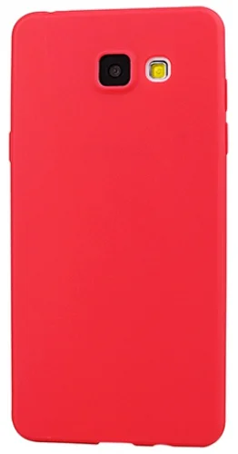 Samsung Galaxy J7 Prime 2 Kılıf İnce Mat Esnek Silikon - Kırmızı