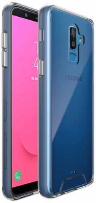 Samsung Galaxy J8 Kılıf Clear Guard Serisi Gard Kapak - Şeffaf