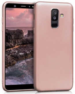 Samsung Galaxy J8 Kılıf İnce Soft Mat Renkli Esnek Silikon Kapak - Rose Gold