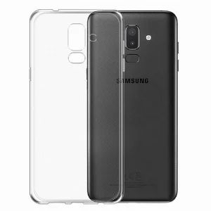 Samsung Galaxy J8 Kılıf Ultra İnce Kaliteli Esnek Silikon 0.2mm - Şeffaf