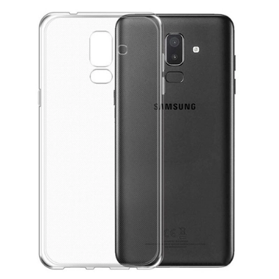 Samsung Galaxy J8 Kılıf Ultra İnce Kaliteli Esnek Silikon 0.2mm - Şeffaf