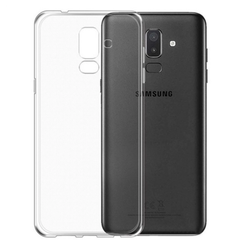 Samsung Galaxy J8 Kılıf Ultra İnce Kaliteli Esnek Silikon 0.2mm - Şeffaf