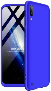 Samsung Galaxy M10 Kılıf 3 Parçalı 360 Tam Korumalı Rubber AYS Kapak  - Mavi