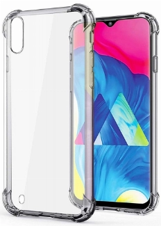 Samsung Galaxy M10 Kılıf Silikon Köşe Korumalı Airbag Darbe Emici Kapak - Şeffaf