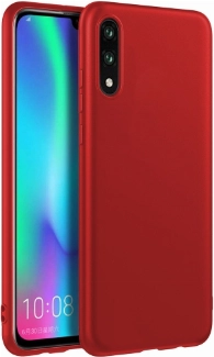 Samsung Galaxy M10 Kılıf İnce Soft Mat Renkli Esnek Silikon Kapak - Kırmızı