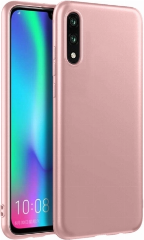 Samsung Galaxy M10 Kılıf İnce Soft Mat Renkli Esnek Silikon Kapak - Rose Gold