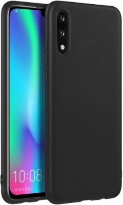 Samsung Galaxy M10 Kılıf İnce Soft Mat Renkli Esnek Silikon Kapak - Siyah