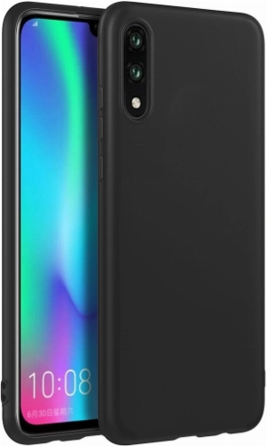 Samsung Galaxy M10 Kılıf İnce Soft Mat Renkli Esnek Silikon Kapak - Siyah