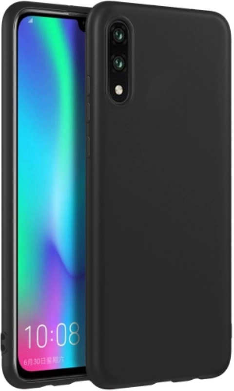 Samsung Galaxy M10 Kılıf İnce Soft Mat Renkli Esnek Silikon Kapak - Siyah