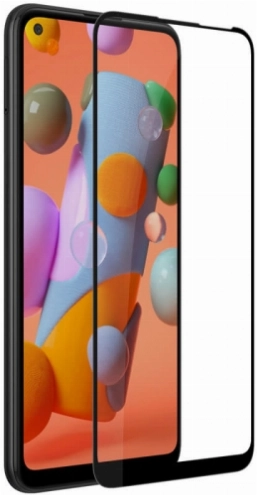 Samsung Galaxy M11 Tam Kapatan 5D Kenarları Kırılmaya Dayanıklı Cam Ekran Koruyucu - Siyah