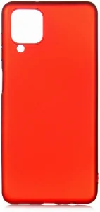 Samsung Galaxy M12 Kılıf İnce Mat Esnek Silikon - Kırmızı