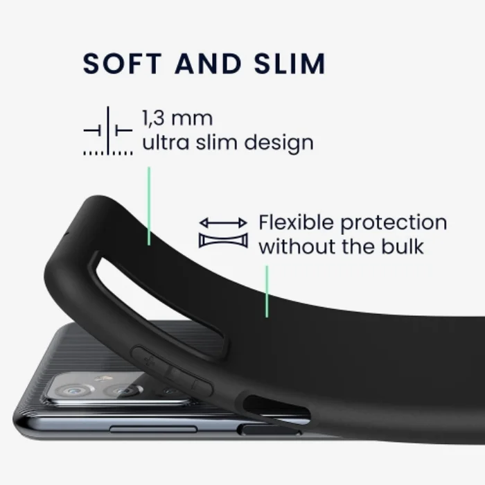 Samsung Galaxy M13 Kılıf Silikon Mat Esnek Kamera Korumalı Biye Kapak - Siyah