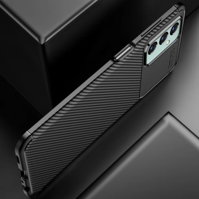 Samsung Galaxy M13 Kılıf Karbon Serisi Mat Fiber Silikon Negro Kapak - Siyah