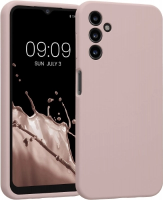 Samsung Galaxy M14 Kılıf İnce Soft Mat Renkli Esnek Silikon Kapak - Rose Gold