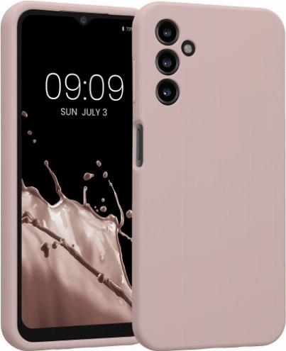 Samsung Galaxy M14 Kılıf İnce Soft Mat Renkli Esnek Silikon Kapak - Rose Gold