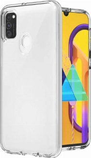 Samsung Galaxy M21 Kılıf Kamera Korumalı Esnek Silikon Kapak - Şeffaf