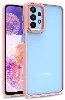 Samsung Galaxy M23 5G Kılıf Electro Silikon Renkli Flora Kapak - Rose Gold