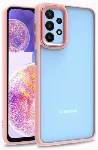 Samsung Galaxy M23 5G Kılıf Electro Silikon Renkli Flora Kapak - Rose Gold