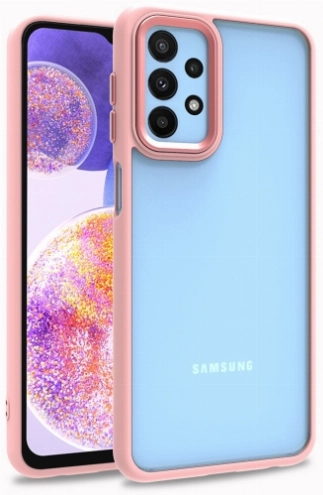 Samsung Galaxy M23 5G Kılıf Electro Silikon Renkli Flora Kapak - Rose Gold