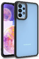 Samsung Galaxy M23 5G Kılıf Electro Silikon Renkli Flora Kapak - Siyah