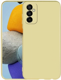 Samsung Galaxy M23 5G Kılıf İnce Soft Mat Renkli Esnek Silikon Kapak - Gold