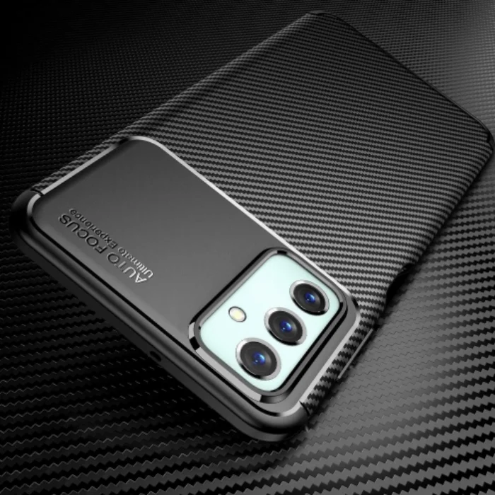 Samsung Galaxy M23 5G Kılıf Karbon Serisi Mat Fiber Silikon Negro Kapak - Siyah