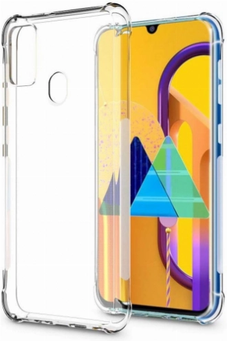 Samsung Galaxy M30s Kılıf Silikon Köşe Korumalı Airbag Darbe Emici Kapak - Şeffaf