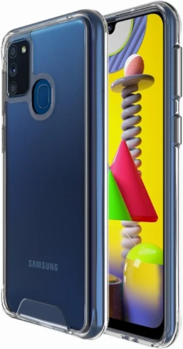 Samsung Galaxy M30s Kılıf Clear Guard Serisi Gard Kapak - Şeffaf