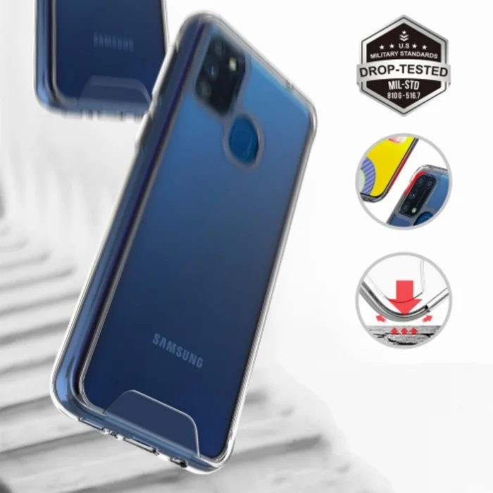 Samsung Galaxy M30s Kılıf Clear Guard Serisi Gard Kapak - Şeffaf