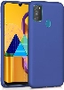 Samsung Galaxy M30s Kılıf İnce Soft Mat Renkli Esnek Silikon Kapak - Lacivert