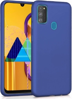 Samsung Galaxy M30s Kılıf İnce Soft Mat Renkli Esnek Silikon Kapak - Lacivert