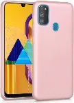 Samsung Galaxy M30s Kılıf İnce Soft Mat Renkli Esnek Silikon Kapak - Rose Gold