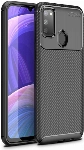 Samsung Galaxy M30s Kılıf Silikon Parmak İzi Bırakmayan Karbon Soft Negro Kapak - Siyah