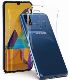 Samsung Galaxy M31 Kılıf Kamera Korumalı Esnek Silikon Kapak - Şeffaf